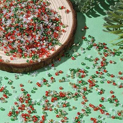 4 цвет Рождество 11/0 стеклянных бисера&nbsp;SEED-X0058-13-1