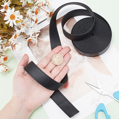 Плоский шнур из искусственной кожи 4м.&nbsp;LC-WH0011-03B-01-1