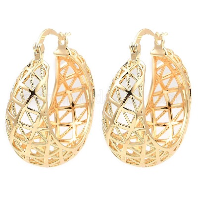 Серьги-кольца из латуни&nbsp;EJEW-I289-07KCG-1