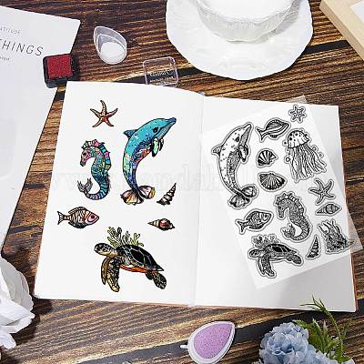 ПВХ пластиковые прозрачные штампы&nbsp;DIY-WH20051-006-1