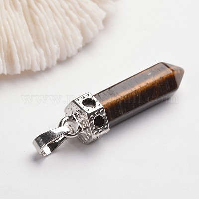 Пули латунные подвески с драгоценными камнями&nbsp;G-F218-10B-1