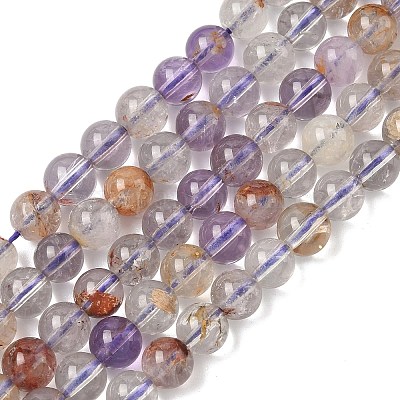 Натуральные фиолетовые фантомные кварцы&nbsp;G-L644-D01-6mm-1