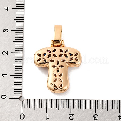 Латунные микро проложить кубического циркония подвески KK-C076-29T-G02-1