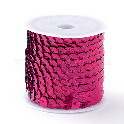 Бусины с пайеткой из экологически чистого пластика PVC-Q092-6mm-P50108-1