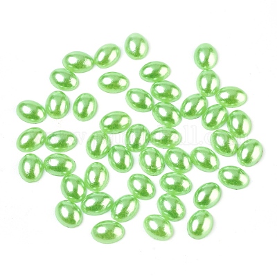 Абс пластмассовые имитационные жемчужные кабошоны&nbsp;SACR-R755-8x6mm-Z7-1