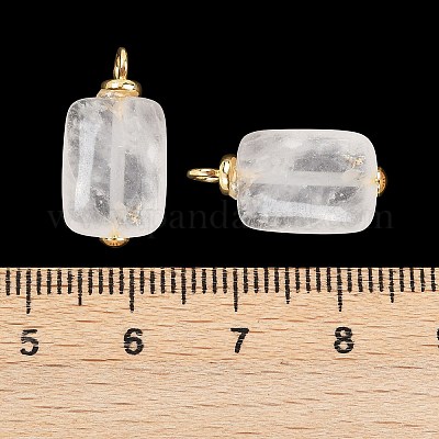Подвески из натурального кварцевого кристалла прямоугольной формы KK-B157-34G-1