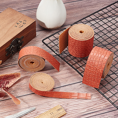 Ткань из искусственной кожи с рисунком аллигатора&nbsp;AJEW-WH0034-92D-03-1