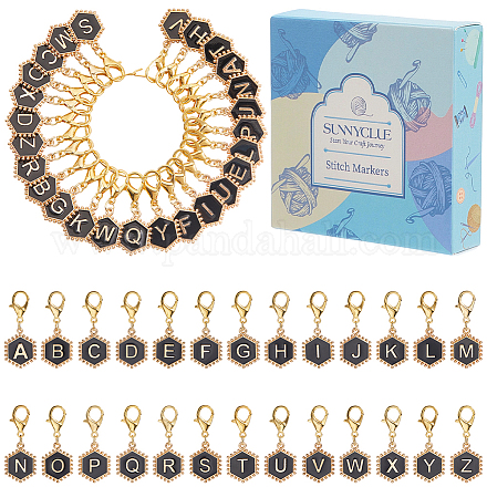 26 шт. сплав эмали кулон фиксирующие маркеры петель HJEW-SC00139-1