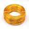 Round Anodized Aluminum Wire, Bendable Metal Craft Wire, for DIY Jewelry Craft Making, Orange, 9 Gauge, 3.0mm, 25m/500g(82 Feet/500g)