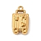 304 Stainless Steel Pendants, Luggage Case Charm, Ion Plating(IP), Golden, 17.5x10x5mm, Hole: 1.4mm