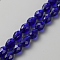 Transparent Glass Beads Strands, Faceted, Teardrop, Dark Blue, 11x8mm, Hole: 1.4mm, about 58pcs/strand, 25.20''(64cm)