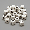 Food Grade Eco-Friendly Silicone Beads, Horizontal Hole, DIY Necklaces Making, Letter Style, Cube, Letter.D, 12x12x12mm, Hole: 2mm