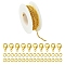 DIY Iron Cable Chains Necklace/Bracelets Jewelry Kits, Golden, 12x6mm, Hole: 1.2mm, 50pcs