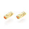Brass Tube Beads, Nickel Free, Real 18K Gold Plated, 7x3mm, Hole: 1.8mm