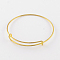 Adjustable Iron Expandable Bangle Making, Golden, 0.15cm, Inner Diameter: 2-1/2 inch(6.2cm)