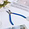 1Pc Chromium Vanadium Alloy Steel Jewelry Pliers, Side Cutting Pliers, Platinum, Blue, 15.6x8.5x1.1cm