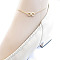 Alloy Tassel Anklets for Women, Golden, Infinity, 8-5/8 inch(220mm)