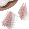 Cellulose Acetate Claw Hair Clips, Hair Accessories for Women & Girls, Triangle, Pink, 80x45x30mm