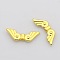 Tibetan Style Alloy Beads, Lead Free & Cadmium Free & Nickel Free, Golden Color, Wings, 21x7.5mm, Hole: 1mm