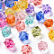 Transparent Acrylic Beads, Faceted, Polygon, Mixed Color, 8x10x9mm, Hole: 1.6mm, about 1300pcs/500g