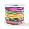 Round Polyester Elastic Cord, Adjustable Elastic Cord, with Spool, Colorful, 0.8mm, about 54.68 Yards(50m)/Roll