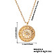 Элегантные латунные ожерелья с подвеской в форме колеса с микропаве из прозрачных кубических цирконий для женщин GZ1520-1-4