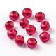 Крашеные натуральные деревянные бусины&nbsp;WOOD-Q006-6mm-11-LF-2