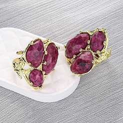 Манжеты из натурального кварца&nbsp;RJEW-M076-06G-02