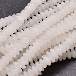 Rondelle натуральные белые нефритовые бусы пряди&nbsp;G-P109-23