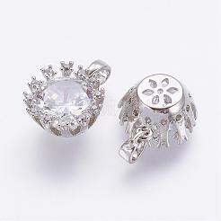 Латунные микро проложить кубического циркония подвески&nbsp;KK-E704-12P