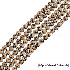 Естественно далматин яшмы камень шарик нити&nbsp;G-OC0001-56