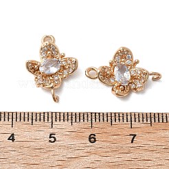 Шармы-соединители из латуни с микропаве из кубического циркония&nbsp;KK-Z103-10KCG-02