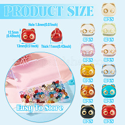 88шт 11 цвета прозрачные акриловые бусины&nbsp;MACR-TA0002-27