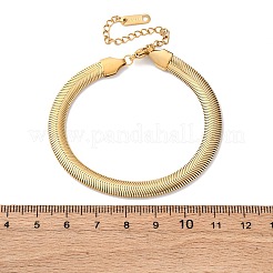 Браслеты-змейки из нержавеющей стали 304 для женщин&nbsp;LS-BJEW-M096-03G