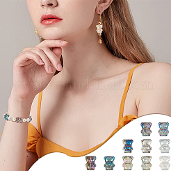 80шт 10 цвета гальванические стеклянные бусины&nbsp;EGLA-PH0001-35