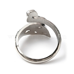 Открытая манжета с павлином из цинкового сплава&nbsp;RJEW-WH0003-03B