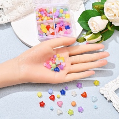 4 стиль прозрачных акриловых бусин&nbsp;MACR-YW0001-62