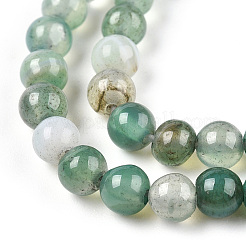 Окрашенные натуральные полосатые агат / полосатый агат круглых бортовых нитей&nbsp;X-G-R342-4mm-06