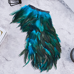 Накидка из натуральных перьев в готическом стиле&nbsp;AJEW-WH20067-017A