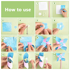 Бумага и пвх пустые самодельные вертушки поделки для детей искусство и ремесло&nbsp;DIY-WH0128-20