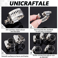 20 шт. 201 нержавеющая сталь с железными регулируемыми червячными хомутами для шланга&nbsp;STAS-UN0060-93A