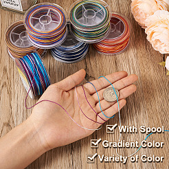 6 рулон 6-х цветной сегментно окрашенной полиэфирной нити&nbsp;OCOR-EL0001-01B