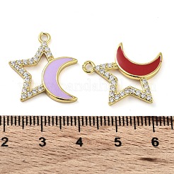 Латунные латунные подвески с цирконием микро паве&nbsp;KK-F871-17G