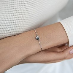 Комплекты браслетов и подвесок из стерлингового серебра с сердечками OM0839-3