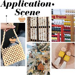 Незаконченные деревянные бусы&nbsp;WOOD-FH0001-03B