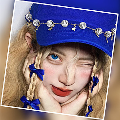 5 шт. 5 стиля латунных цепей и акриловая звеньевая цепь для бейсболки&nbsp;HJEW-SC0002-32