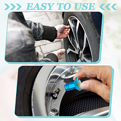 16 шт. 4-цветные колпачки для вентилей шин из смоляного цветка и алюминиевого сплава&nbsp;HJEW-NB00308