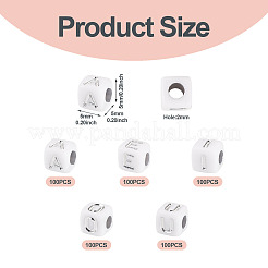 500шт 5 стиля непрозрачные акриловые бусины&nbsp;OACR-TA0003-45
