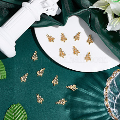 14шт латунные подвески с микропаве и кубическим цирконием&nbsp;KK-BBC0022-14