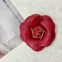 Украшение для обуви из искусственной кожи с цветком&nbsp;AJEW-WH20020-341A